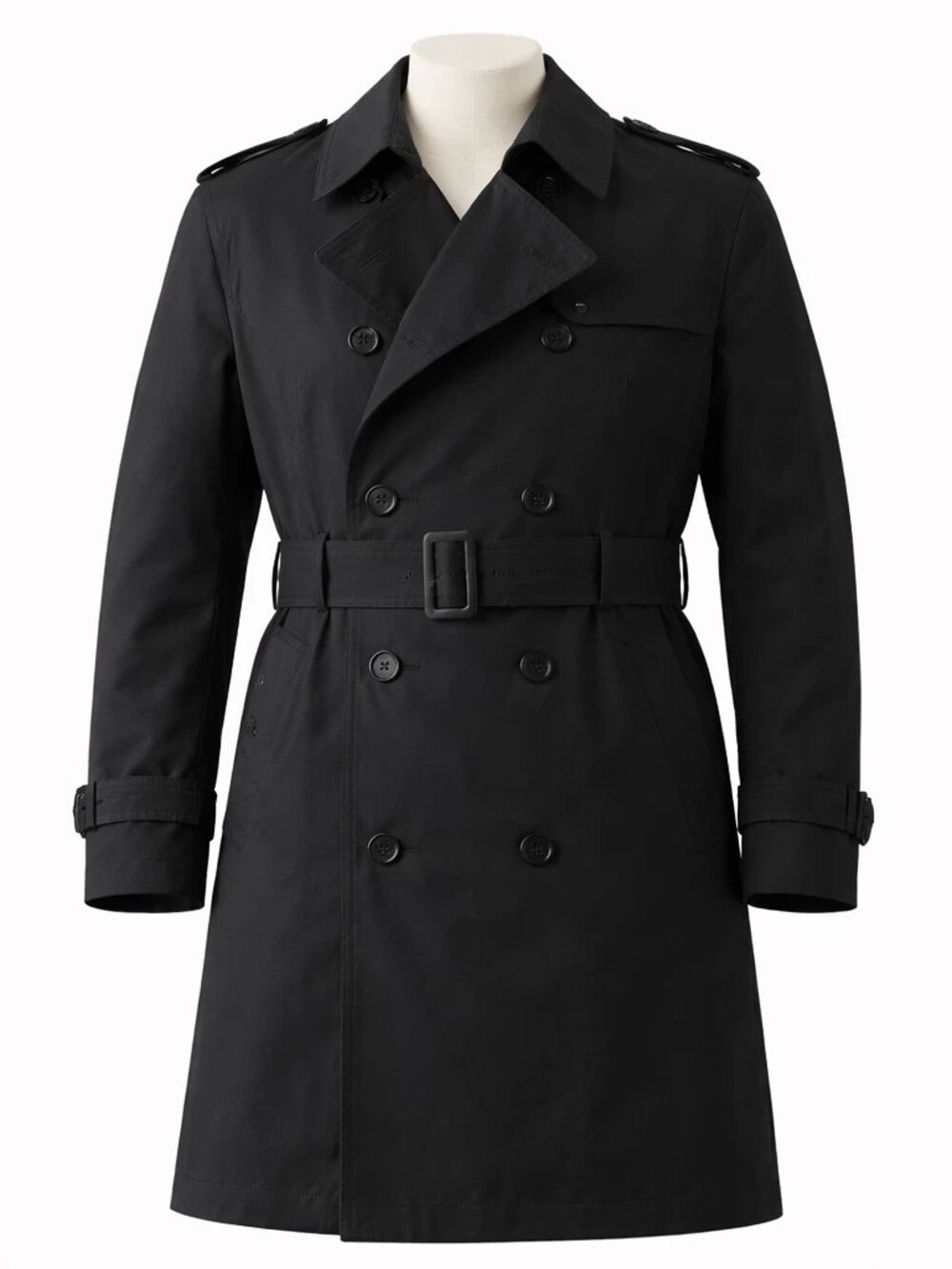 US Army Military All Weather Trench Coat Black Garrison Collection USA 6S NWT